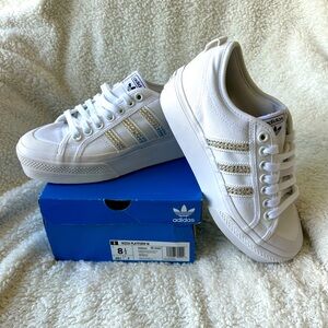 Adidas Nizza platform sneakers w/Swarovski crystals NIB size 8.5